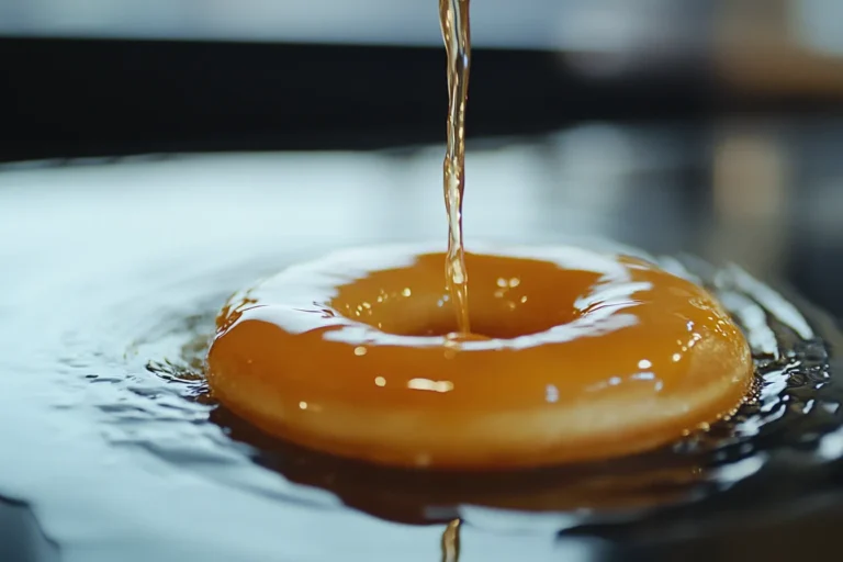 Krispy Kreme donut being glazed