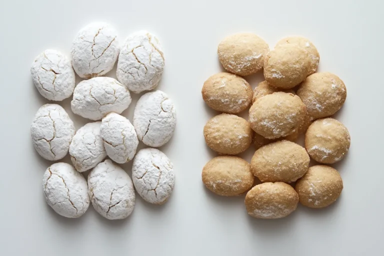 Amaretti and Ricciarelli Italian almond cookies on a plate