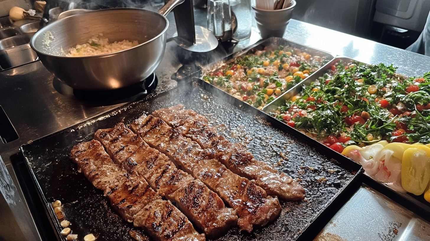 What is a Pepper Lunch at Mori Bryan? Pepper Lunch sizzling dish.