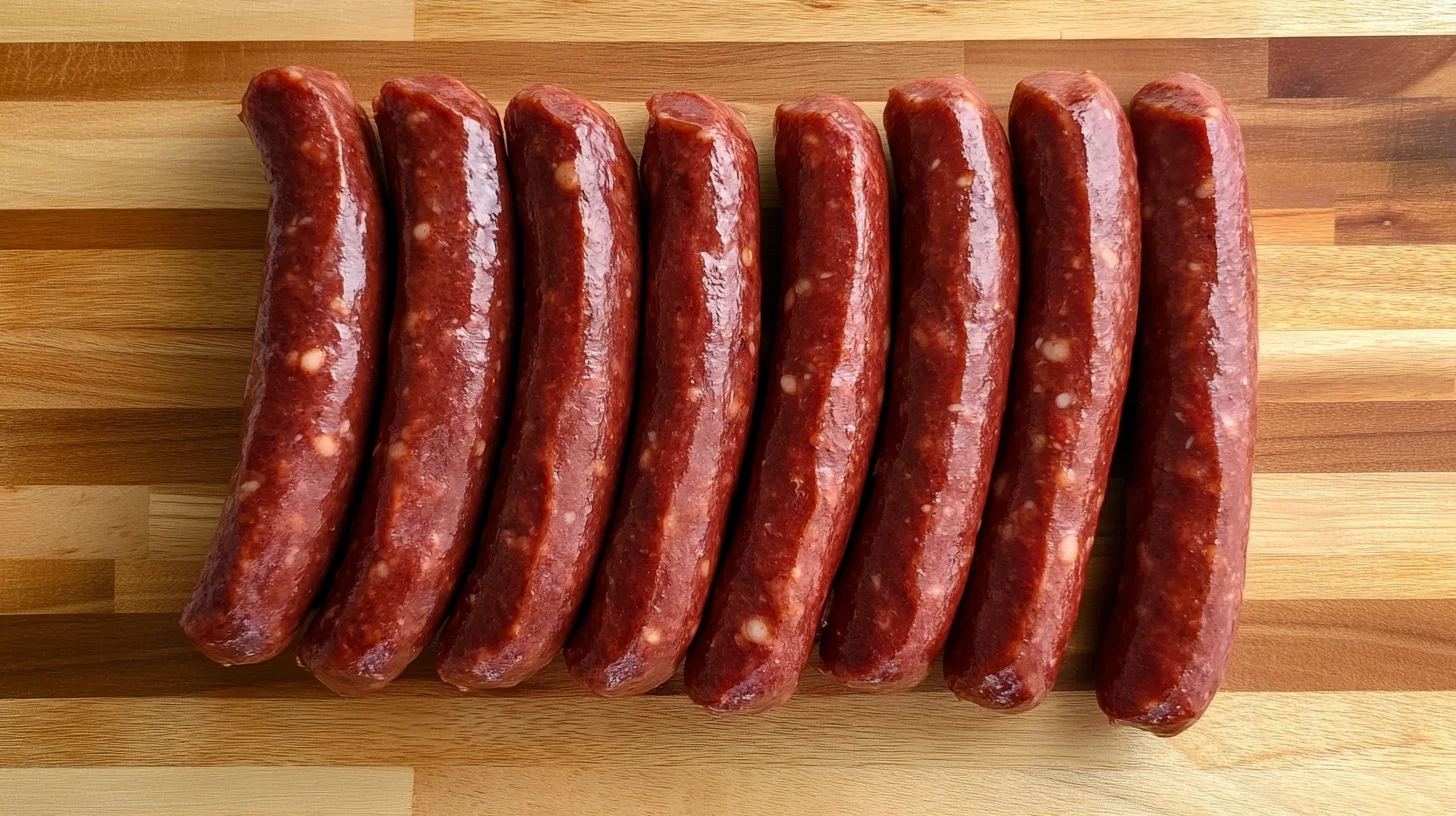 What is the best way to cook venison sausages? Venison sausages sizzling in a pan.