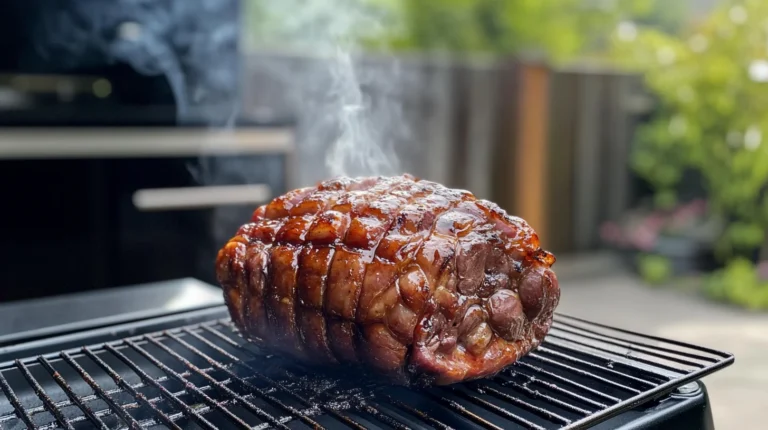 What's the easiest thing to cook in a smoker? Juicy chicken pieces smoking on a grill.