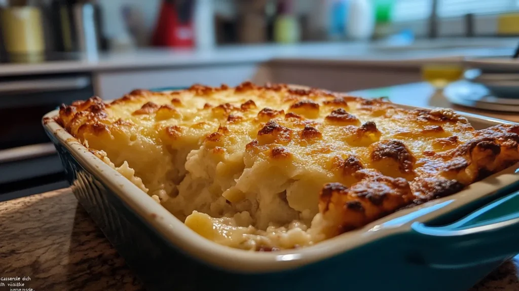 A delicious casserole made with a homemade substitute for Lipton onion soup mix.
