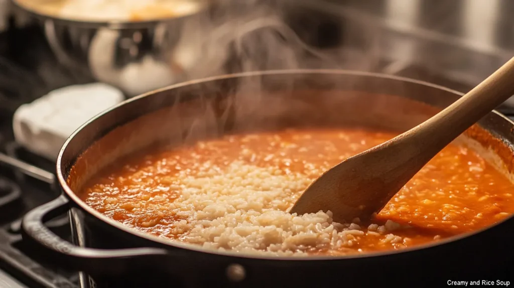 How to make soup rice not soggy: Creamy Tomato and Rice Soup