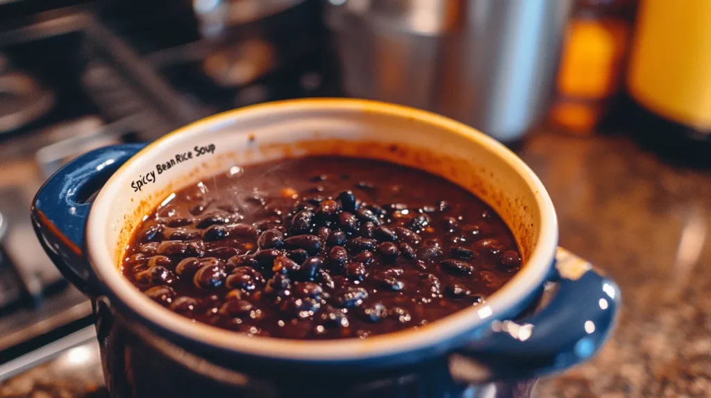 Make soup rice not soggy: Spicy Black Bean and Rice Soup